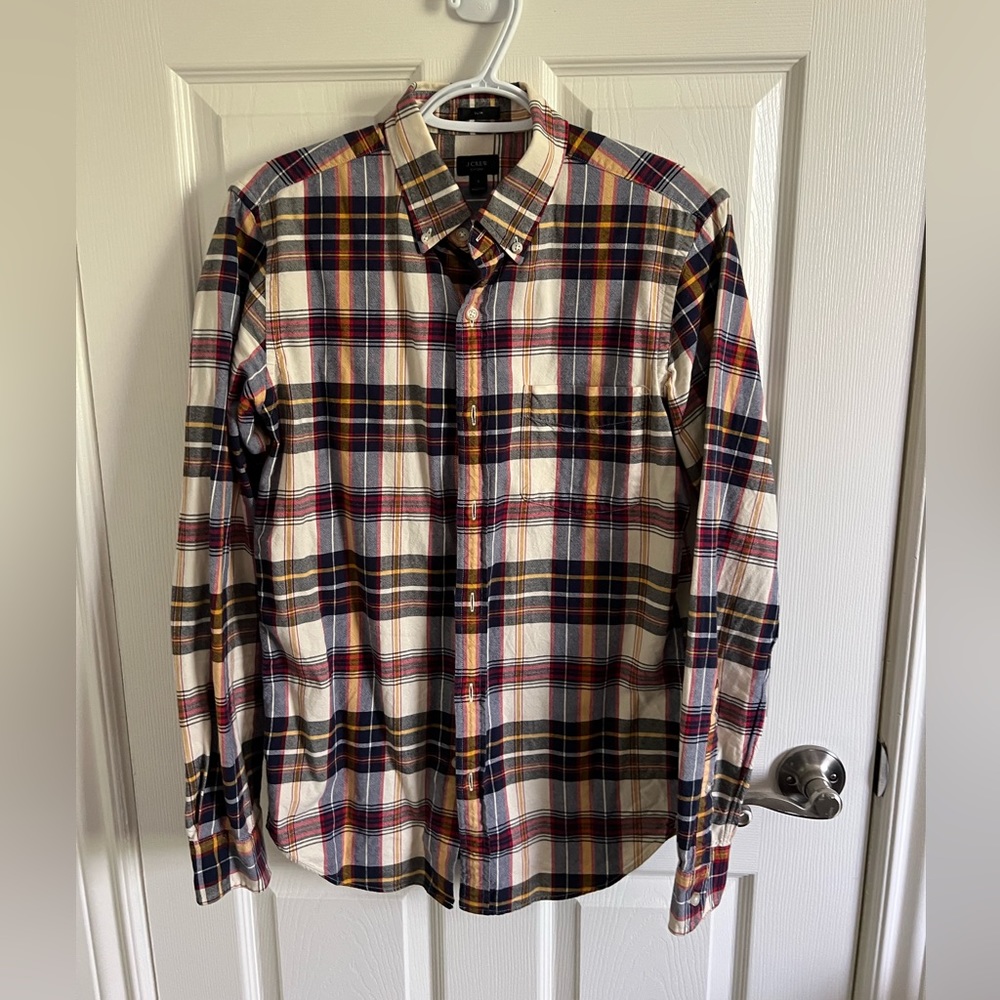 Jcrew slim plaid Oxford shirt